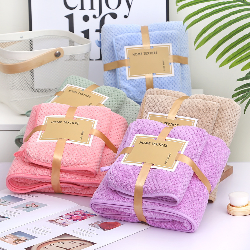 2025 New High-Quality Quick-Absorbing Pineapple Grid Towel Bath Towel Set Coral Fleece Beach Towel Quick-Drying and Absorbent 2025 New High-Quality Quick-Absorbing Pineapple Grid Towel Bath Towel Set Coral Fleece Beach Towel Quick-Drying and Absorbent