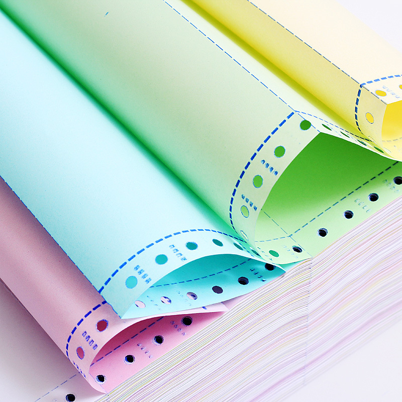 Cherry blossom 1000 páginas aguja papel de impresión de computadora sin carbono seis-conjunta uno dos tres distribución igual nota de entrega