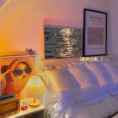 2F張小畫 簡約現代客廳海浪裝飾畫臥室飯廳走廊攝影掛畫玄關壁畫