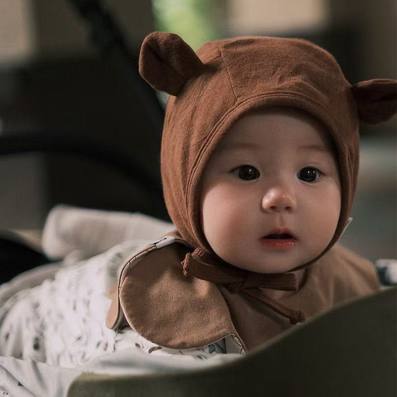Baby Hat, Spring And Autumn Ear Protection Hat, Newborn Baby Hat, Pure...