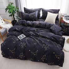 4 pcs bed sheets set beddings cotton flat sheet pillowcases1