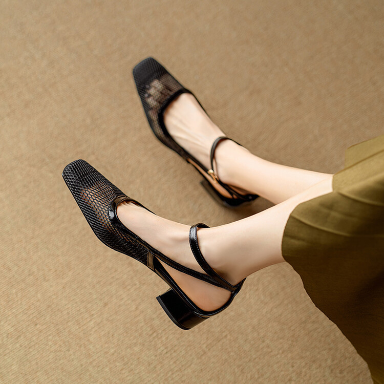 mj ページ　SCOL-128/K CHIKO Macy Square Toe Block Heels Slingback Shoes