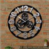 Amazon Hanging Product Gear Gear Clock Большой европейский стиль промышленные ветровые часы настенные настенные настенные часы горячие часы продажи