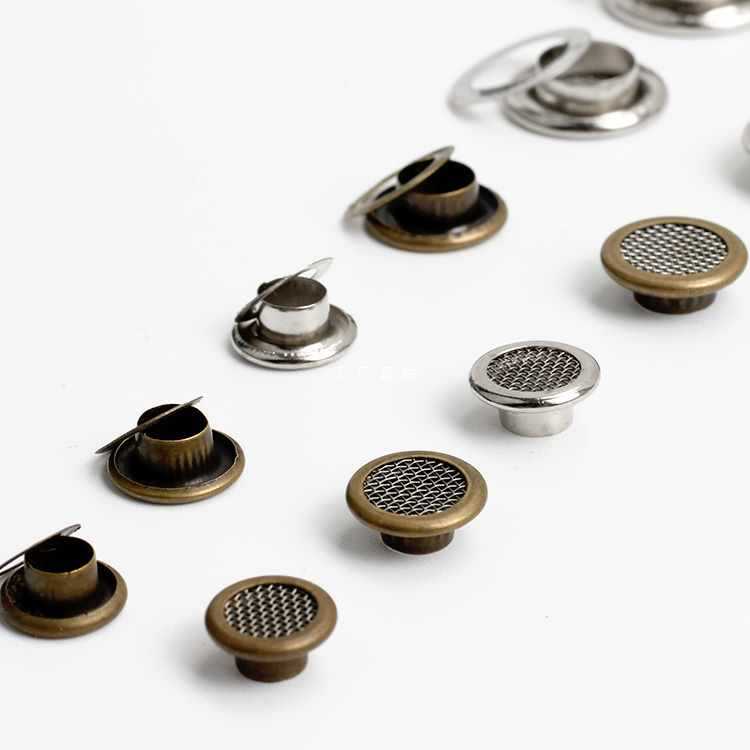 透气网眼气眼扣纯铜鸡眼扣有孔汽眼扣古铜通气包面网面圆形网眼扣