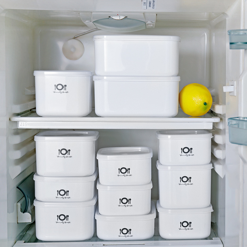 Kitchen refrigerator rectangular preservation box microwave heat-resistant plastic rice bowl food tray fruit storage box airtight box