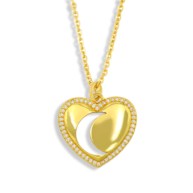 Fashion Simple Peach Heart-shaped Necklace display picture 4