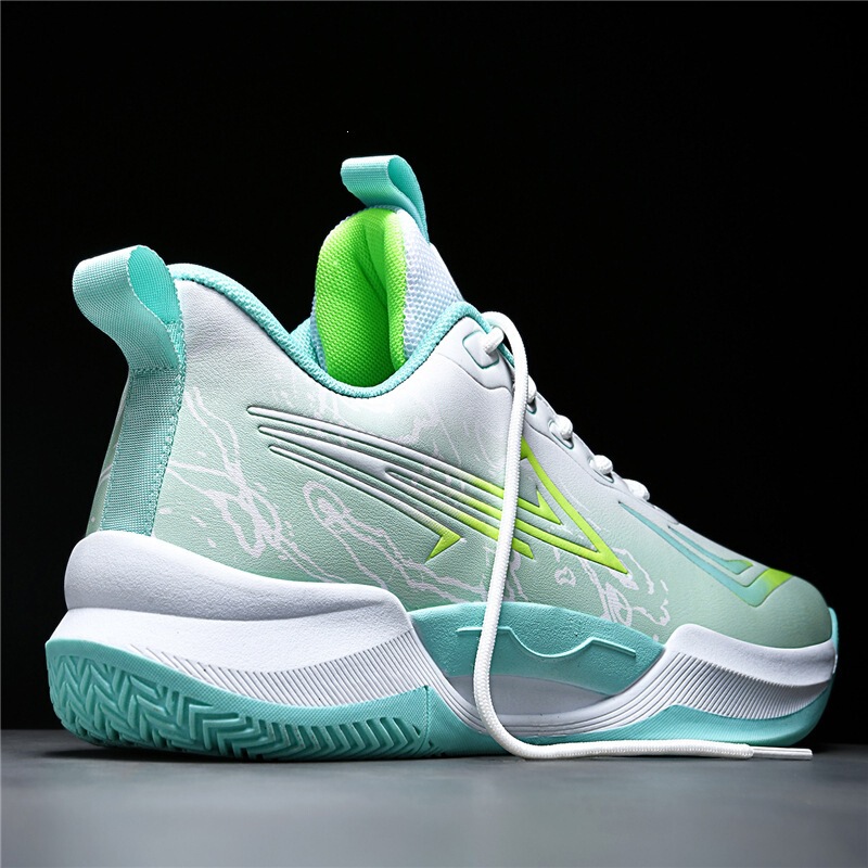 Foreign Trade Wholesale Basketball Shoes, Thick-Soled Running Shoes, Student Daily Leather Color-Blocking Fashion Sports Shoes, One Pair Dropshipping