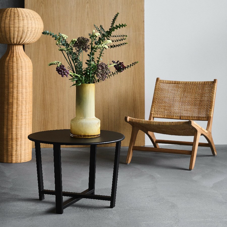 Lámpara de pie estilo liji ratán tejido salón dormitorio estudio sala de té B & B ambiente retro lámparas de arte decorativo