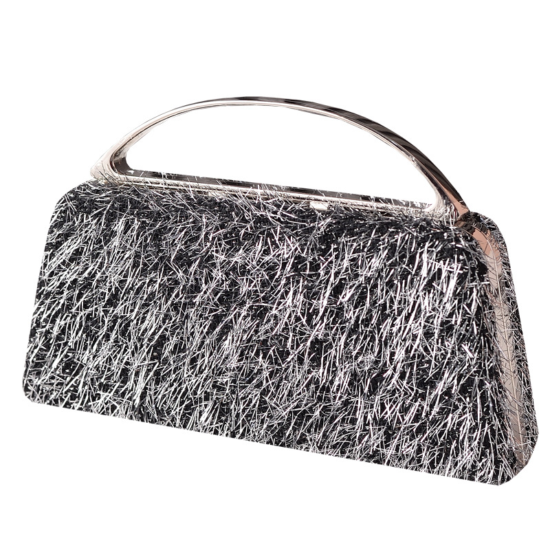 Bolso de cena dorado con borlas de nuevo estilo transfronterizo, bolso de fiesta portátil, bolso de novia de boda de moda europea y americana, venta directa de fábrica