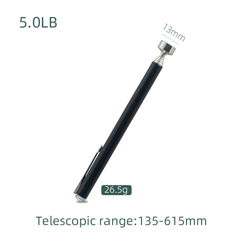 Recogida magnética de dimensión profunda Varilla de imán magnético Varilla de extensión telescópica Herramienta de reparación de automóviles Espejo cuadrado Espejo redondo Cabeza de linterna