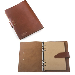 Customized High-Grade Leather Hardware Clip Notepad Envelope Hot-Selling Pu Book Leather Case