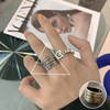 Retro ring, European style, internet celebrity, silver 925 sample, on index finger