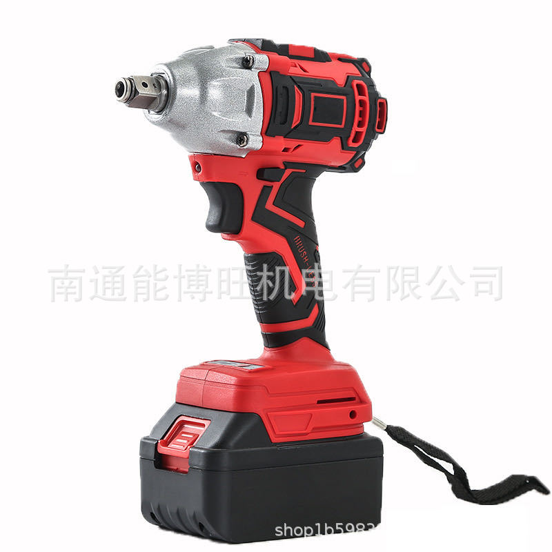 Llave de impacto de pistola de aire eléctrica transfronteriza recargable de alta potencia llave eléctrica de litio reparación de automóviles pistola de aire al por mayor