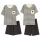 Couple Pajamas Women's Summer Cotton Short Sleeve Shorts Thin Korean Style Cartoon Men's Home Clothes Set Cross-Border Wholesale