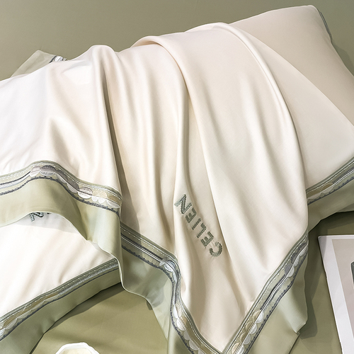 A-class baby and mother-level 100 pieces of long-staple cotton luxury four-piece set pure cotton satin embroidery all-cotton bed sheet and duvet cover set