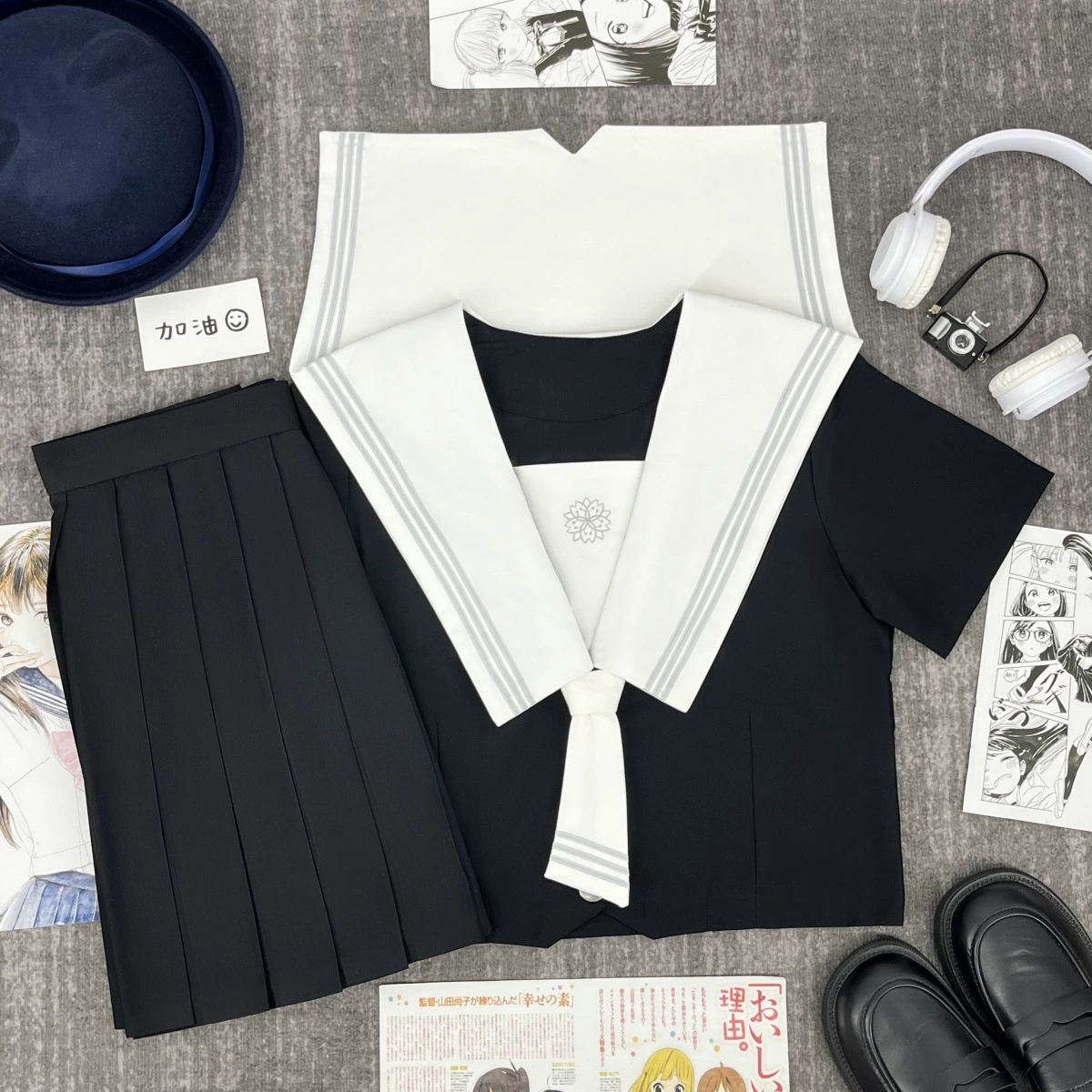 Оригинальный костюм JK в стиле «плохая крутая девушка», униформа Сакуры, белый воротник, японский стиль, православный матросский костюм, классная форма в консервативном стиле, школьная форма