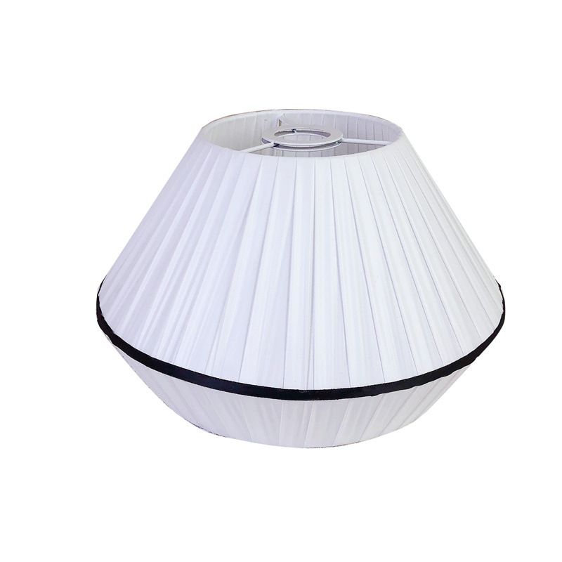 Lámpara de tela de estilo europeo tira de tela plisada pantalla Shell dormitorio sala de estar estudio pantalla sombreado para nuevo