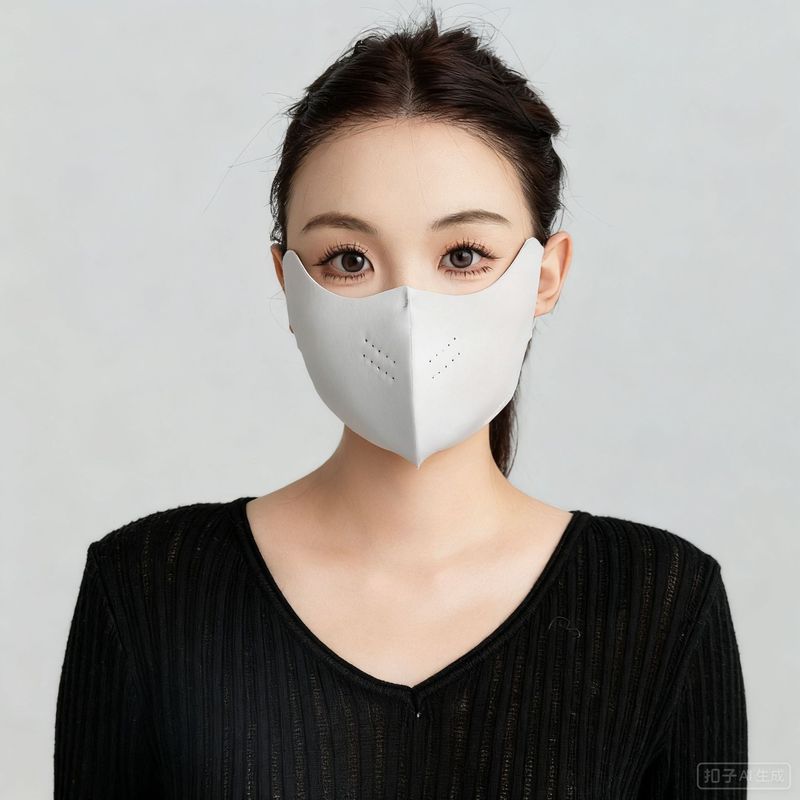 秋冬季女高颜值保暖口罩护眼角防风防寒加绒加厚透气户外保暖面罩|undefined