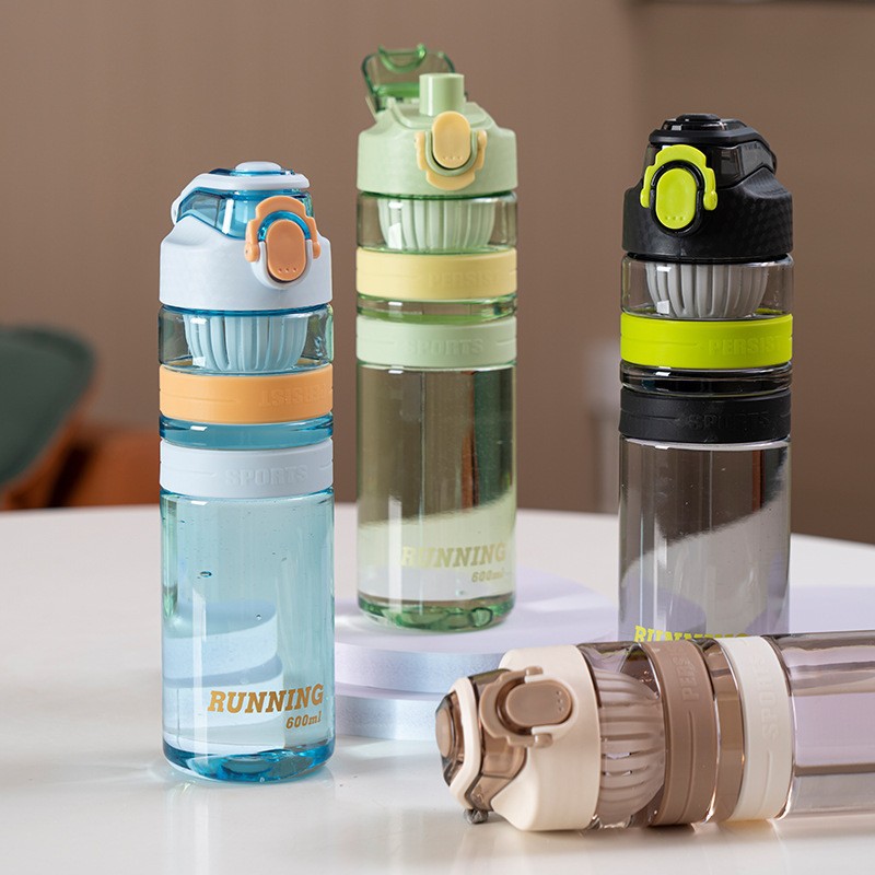 Tianyi nueva taza deportiva simple cubierta de rebote portátil al aire libre para hombres y mujeres de acondicionamiento físico hervidor de agua de plástico taza de bebida directa para hacer té