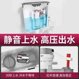 ◇厕所水箱家用节能大冲力抽水卫生间蹲便器冲水水箱全套冲厕所神