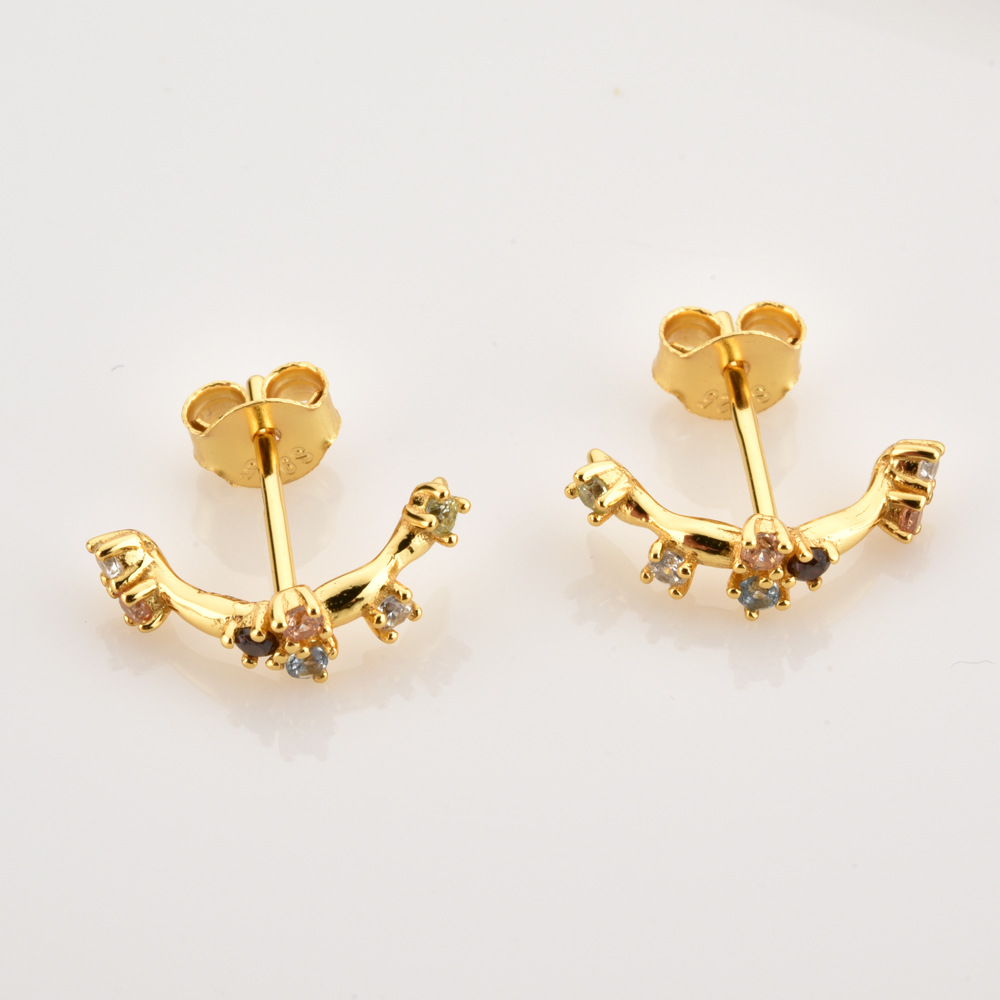 5g Weight 0.05µm-0.08µm Gold Plating Thickness Electroplating Gold Plating Process 925 Sterling Silver Ear Needle Material 18K Real Gold Plated Plating Material Zircon Inlay Material Hoop Earrings, Drop Earrings, Ear Studs Classification Necklace + Jewelry Quantity Daily Occasion 925 Sterling Silver Material Geometric Pattern Women's Gender Simple Style Style Plating Craft Necklace + Jewelry 925 Sterling Silver Geometric Hoop Earrings Drop Earrings Ear Studs 12