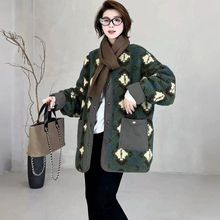 两面穿羊羔毛中长款外套女2025秋冬季新款宽松显瘦加厚慵懒风上衣