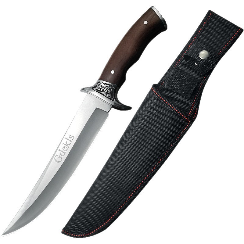 户外彩木柄露营便携户外登山荒野求生刀露营多功能高硬度战术刀