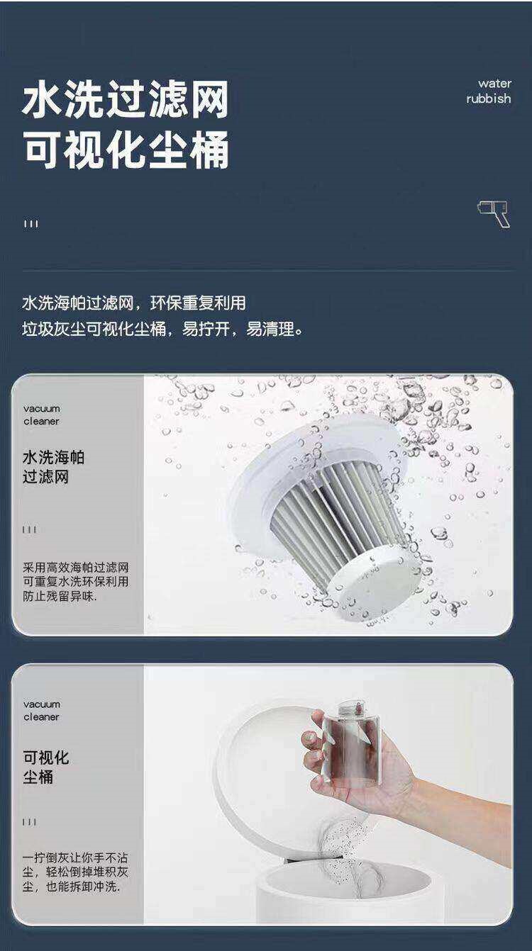 Vacuum Cleaner with Blowing and Suction Functions for Home Use, Desktop Cleaning, Wardrobe Cleaning, Rechargeable Handheld Blower, Car-Mounted Rechargeable Type