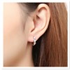 Earrings heart-shaped, fashionable zirconium, simple and elegant design, wholesale