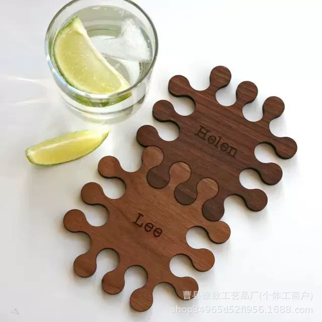 Творческий орех цвет головоломки формы подставки столовая столовая мультяшная кофейная подушка домашняя чашка коврик чайная церемония подставки