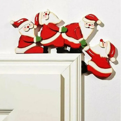 Christmas door frame decoration 圣诞节老人门窗框装饰转角门牌