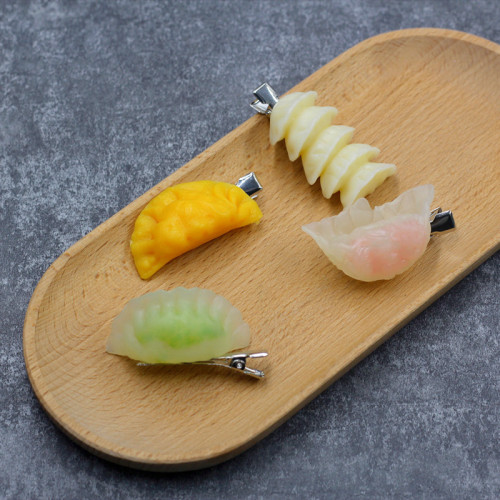 Fun and cute simulated food dumplings, wontons, egg dumplings, hair clips, card headbands, creative accessories, small gifts for students
