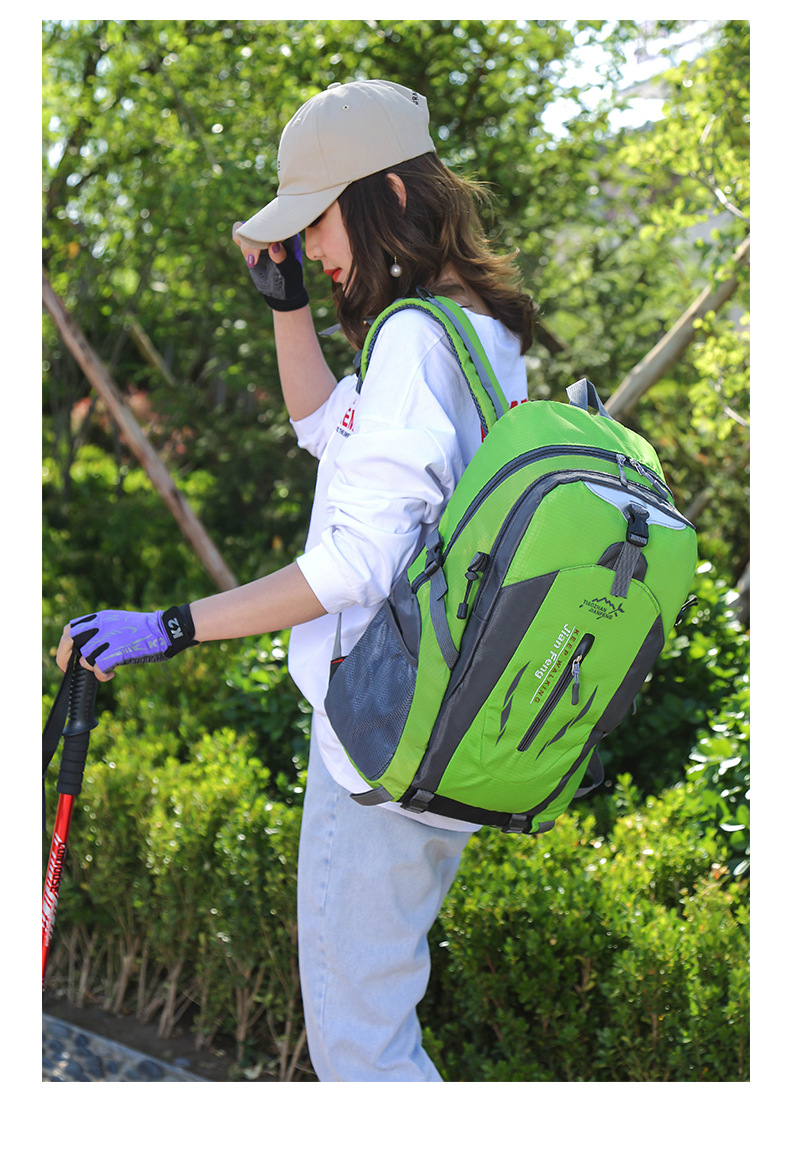 Tragbarer Outdoor-Wanderrucksack 40L großes Fassungsvermögen Farbblockierungs-Reiserucksack leichter Kurzstrecken-Reiserucksack Sport-Wanderrucksack