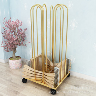Removable clothing store storage rack women's clothing store finishing rack simple floor vertical storage artifact display shelf