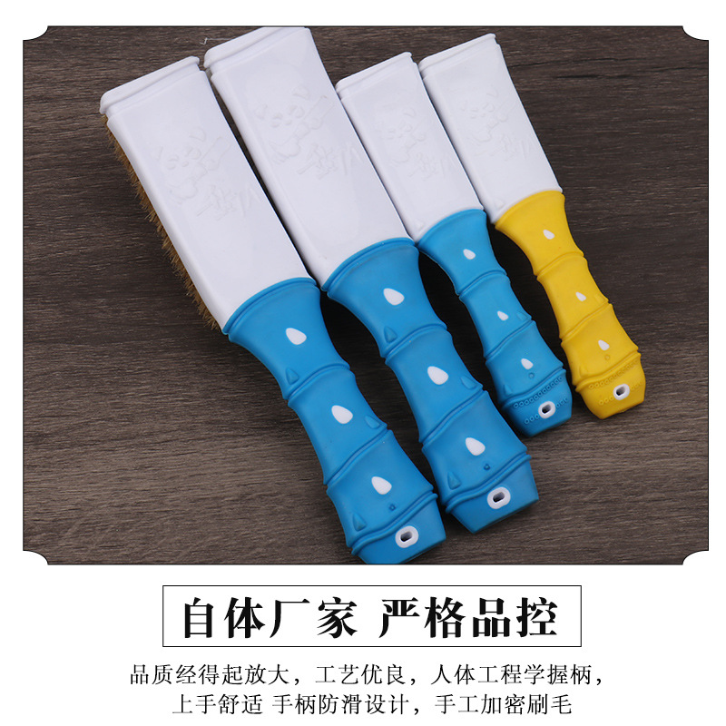 Mango de silicona de dos colores cepillo de cerdas Wenwan cepillo de nogal al por mayor Diamante de alta densidad nano CRIN cepillo