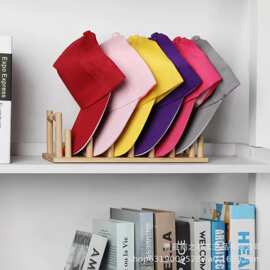 跨境木质帽子架桌面立式分格棒球帽整理架商用太阳帽鸭舌帽展示架