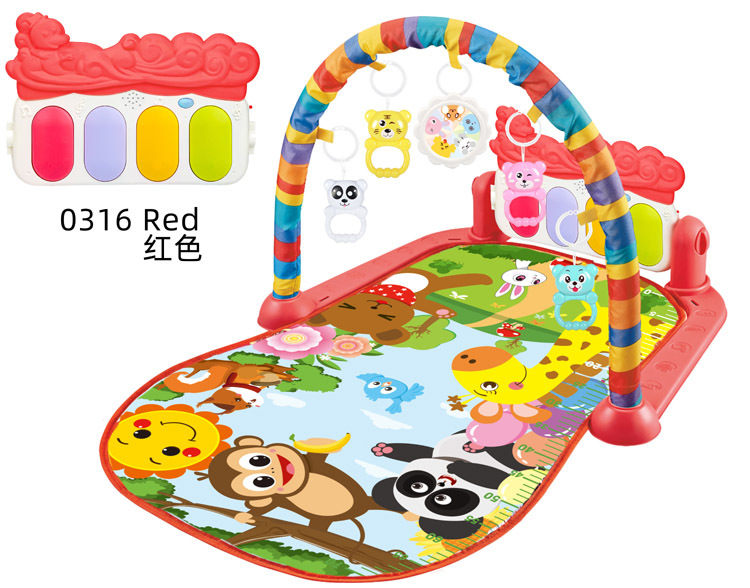 Nuevo transfronterizo bebé fitness rack música piano juguete 0-36 meses recién nacido bebé pie juego mat