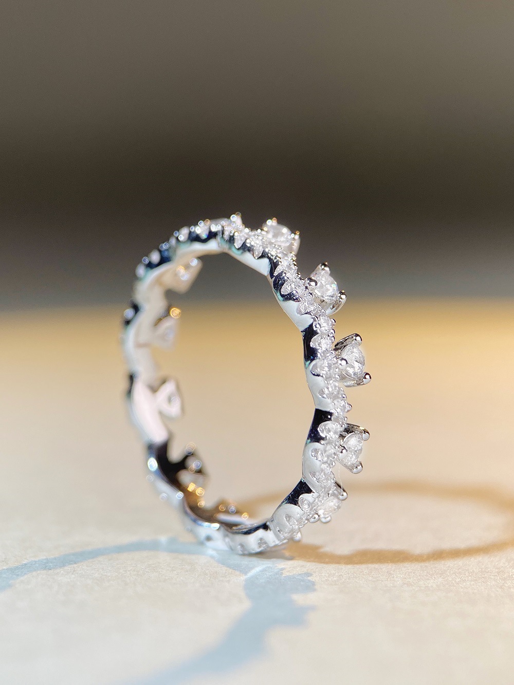 Simple Style Bear Sterling Silver Inlay Zircon Rings 1 Piece