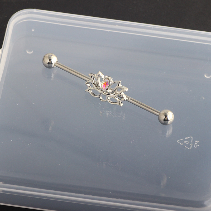 Labret piercing jewelry detail image