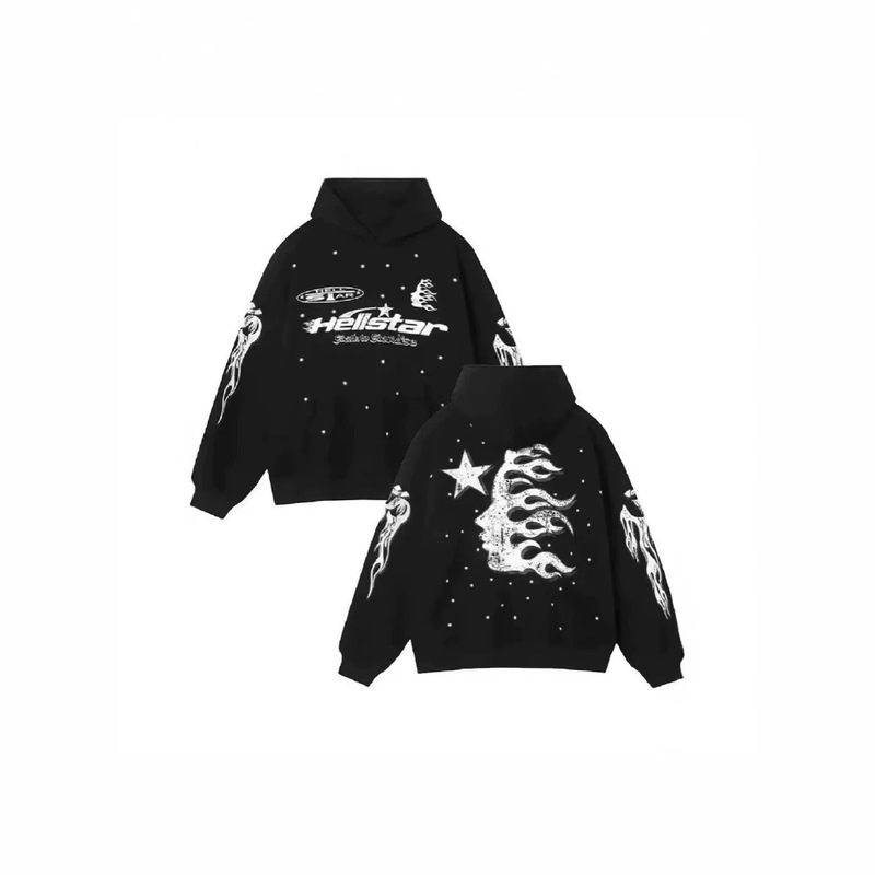 26 Cross-Border New Style Hell Star Sweatshirt Y2K Hoodie European and American Trendy Street Style Oversized Punk Harajuku Jacket Wholesale