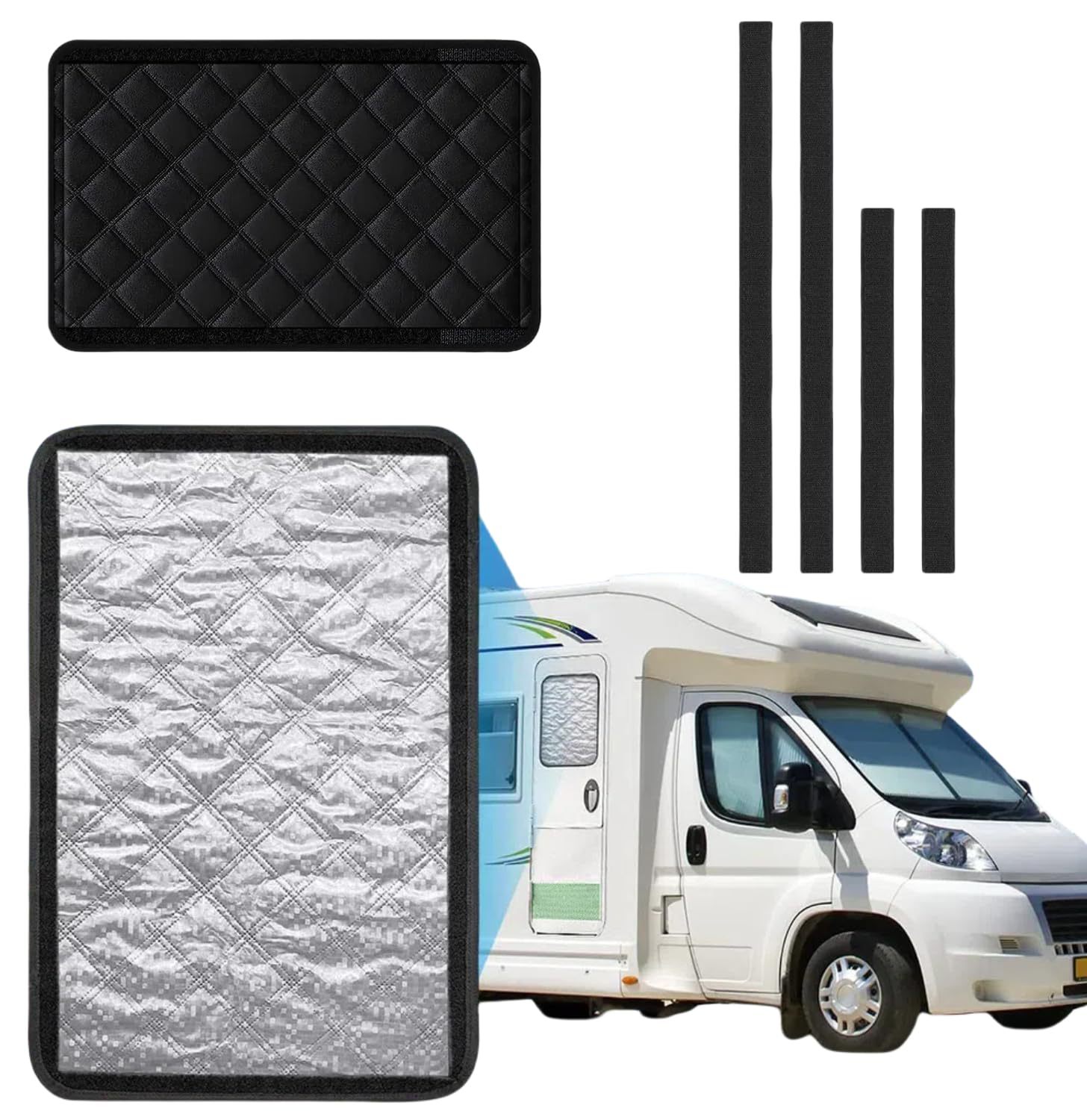Cross-Border Rv Blackout Aluminum Foil Window Foldableable Sunshade Travel Camping Style Side Shield Suitable for Rv Car Sunshade