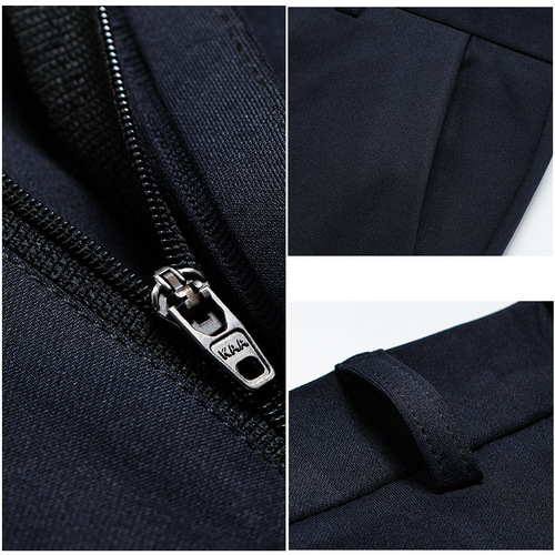Men's Plus Size Loose Straight Leg Casual Business Pants with Four- Way Stretch, Summer Slim Fit