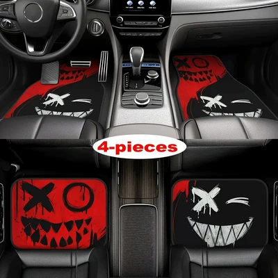 Temu American Car Floor Mats and Carpets Four-Piece Set Stain-Resistant and Wear-Resistant Floor Mats Amazon Floor Mats and Foot Mats Labeling and Delivery