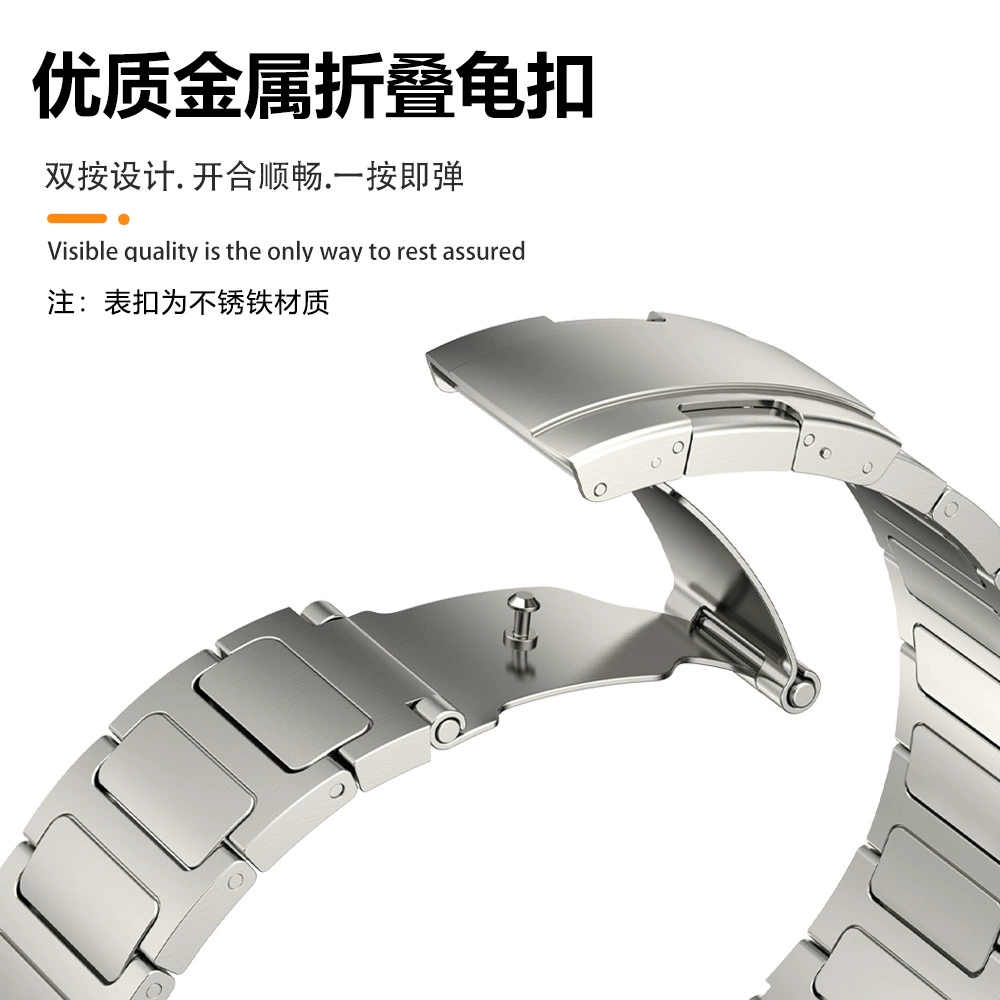 Новый титановый ремешок для Apple Watch, подходит для Apple серии, имитация персонажей, с застежкой-черепашкой из титана