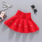 23年冬季针织毛线裙百折裙宝宝短裙中大童装女新款春秋腰裙冬裙韩