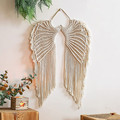 天使之翼编织墙饰挂毯棉绳编织天使翅膀波西米亚手工家居装饰