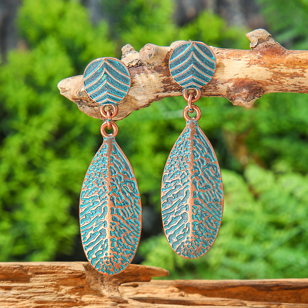 Juego de pendientes de estilo bohemio, muy vendido en el extranjero, pendientes de estilo antiguo populares en Europa y América, fabricante de joyería de Amazon al por mayor