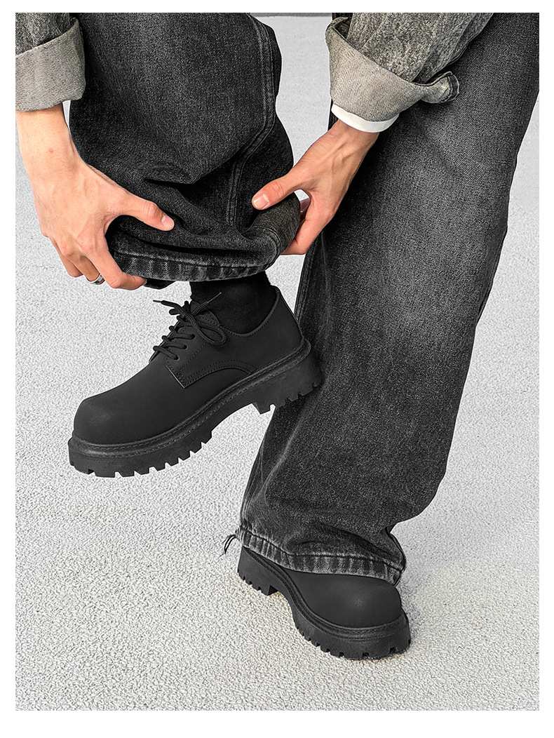 ShoeVault Stivali Martin da uomo bassi 2025 Primavera Quattro Stagioni Retro Casual Stile Britannico Scarpe Derby in Pelle con Alluce Valgo_voghion.com