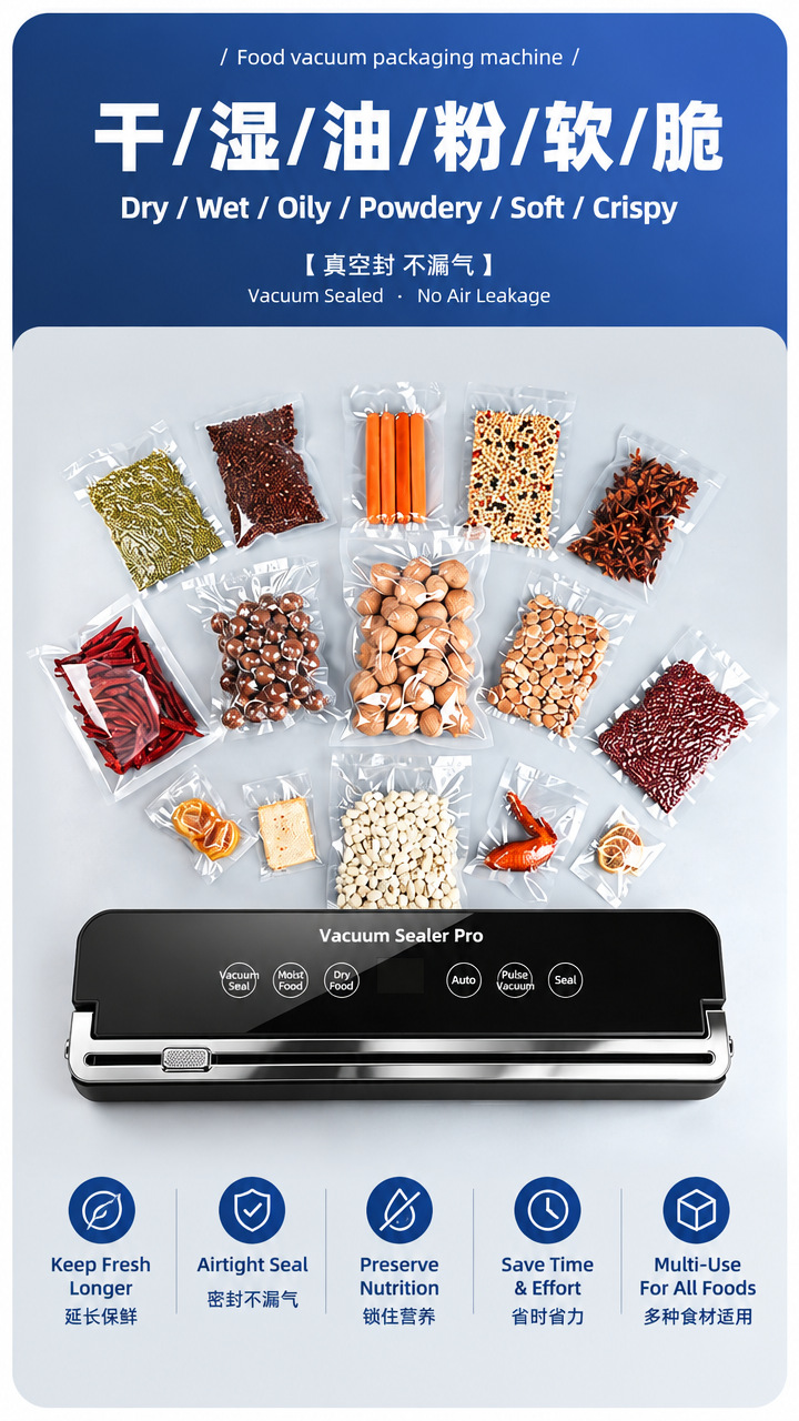 Vacuum sealing machine food preservation lock fresh design