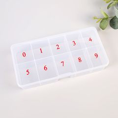 Nail Art Supply Box 500 Nail Stickers Empty Box Drill Box Large 10-Compartment Desktop Jewelry Storage Box PP Tool Box